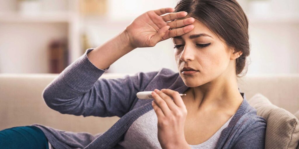 Mujer con Fiebre